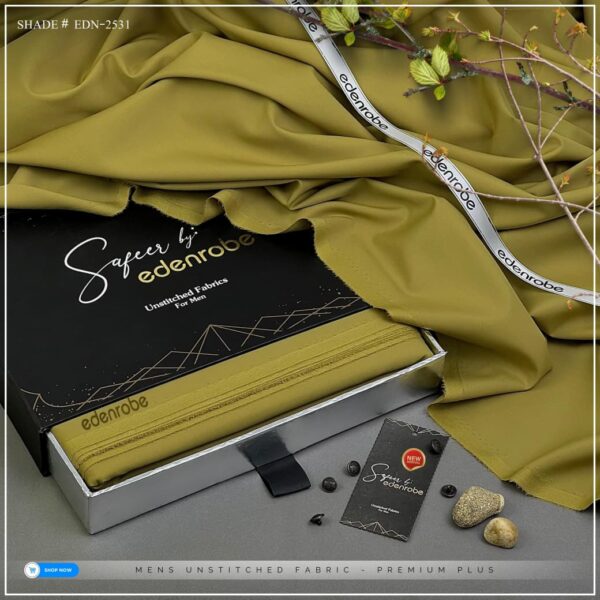 EDENROBE MEN Unstitched Shade-31(Golden Hina)